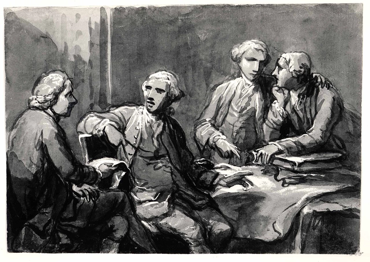 Four Connoisseurs Seated at a Table - Metropolitan Museum of Art, New York